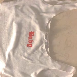 Princess polly shirt with red baby crop top